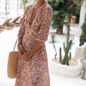 NWT Hazel & Folk Floral Midi Dress size XXS